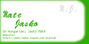 mate jasko business card